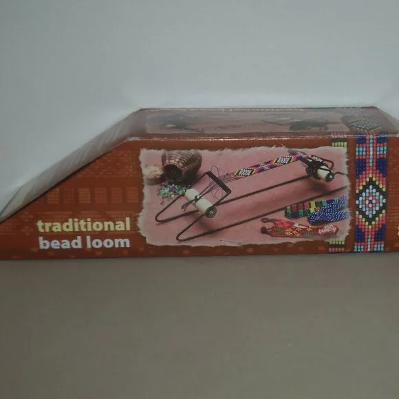 Indian Native TRADITIONAL BEAD LOOM with Loom Beads Thread Needles Instructions - Picture 5 of 7